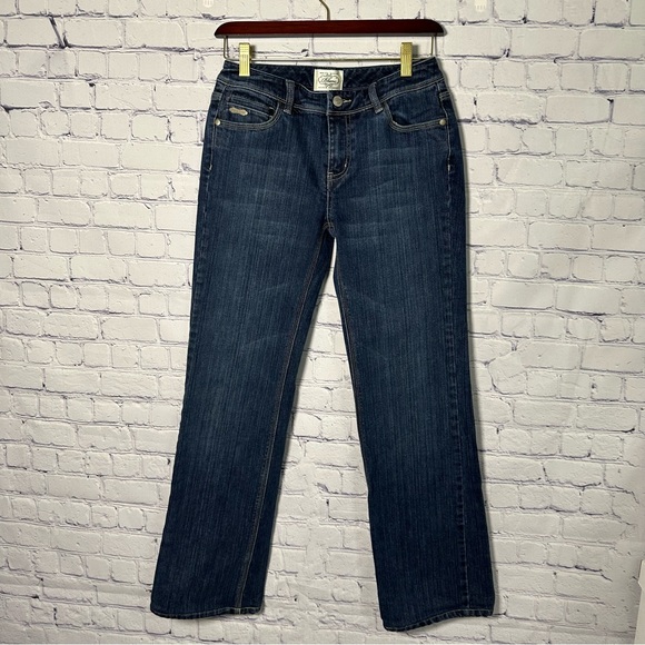 White House Black Market Denim - White House Black Market Dark Blue Straight Leg Jeans